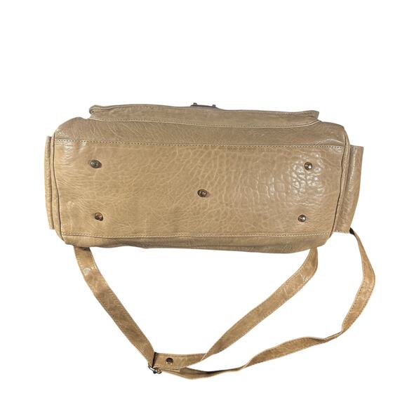 Great by Sandie Tan Leather Satchel Bag – Convertible Crossbody Parisian Chic - Picture 3 of 15